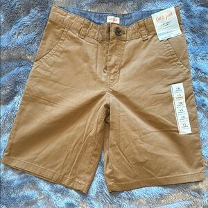 Cat & Jack Khaki Flat Front Boys Shorts